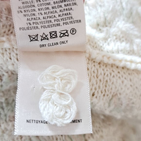 Anthropologie Knitted & Knotted Alpaca Wool Blend Braided Nordic Cardigan - Picture 11 of 12